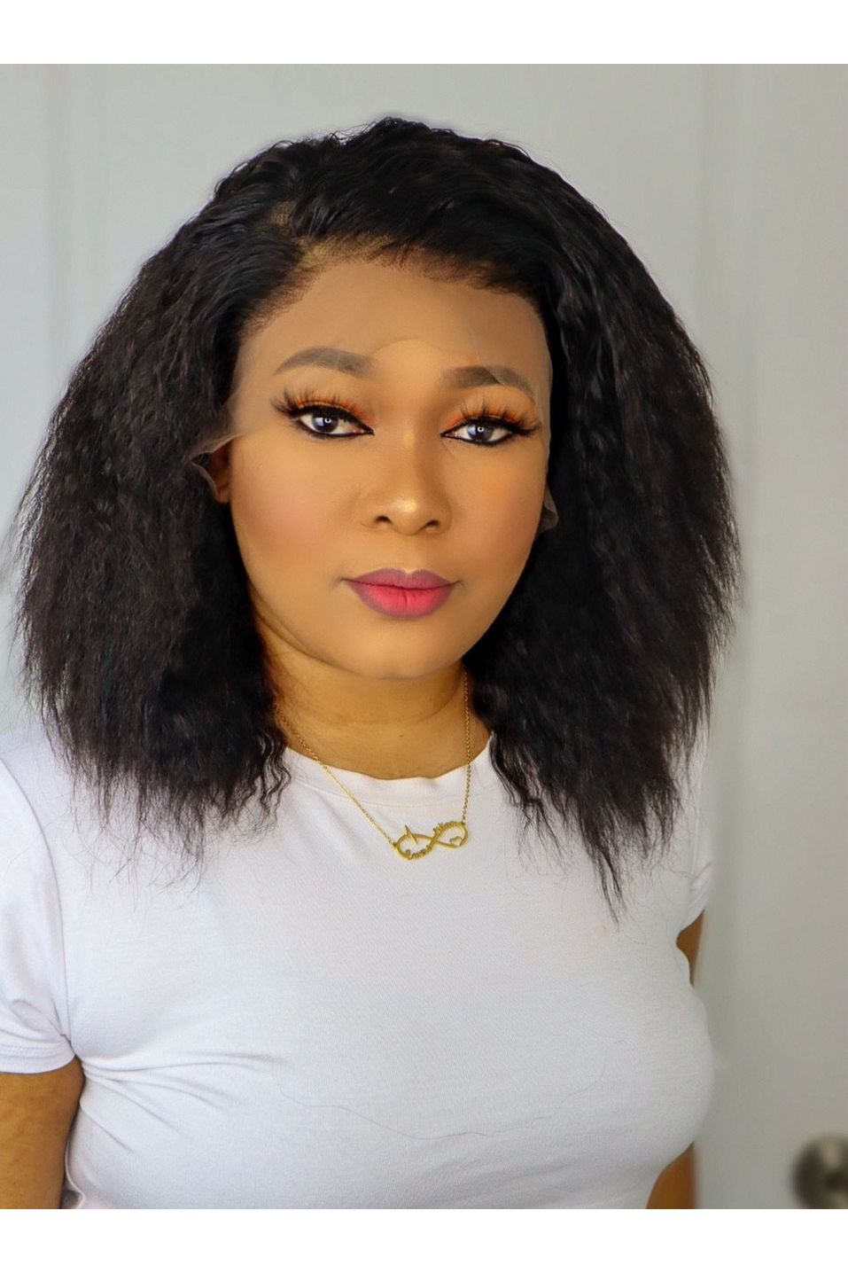 FAB DOUBLE DRAWN KINKY STRAIGHT LACE FRONTAL LUXURY WIG - Fab Beauty Supplies