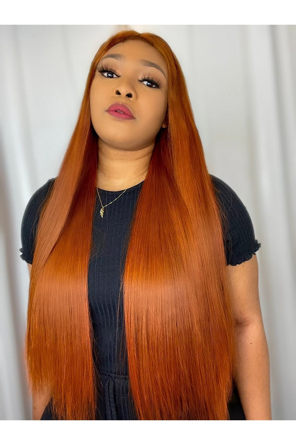 FAB VIETNAMESE LUXURY DOUBLE DRAWN BONE STRAIGHT WIG (AUBURN) - Fab Beauty Supplies
