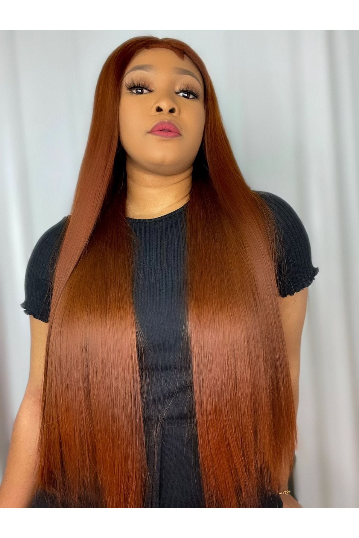 FAB VIETNAMESE LUXURY DOUBLE DRAWN BONE STRAIGHT WIG (CHESTNUT) - Fab Beauty Supplies