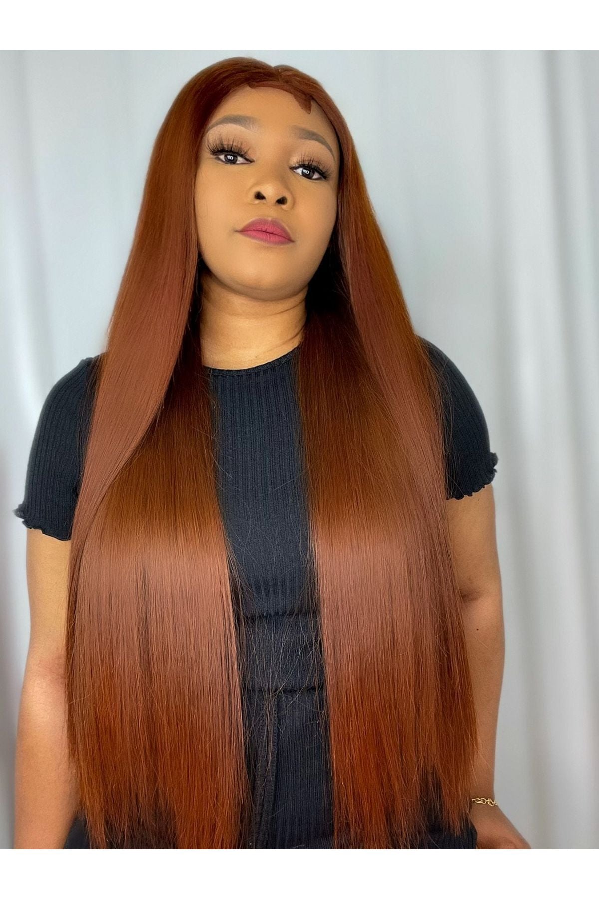 FAB VIETNAMESE LUXURY DOUBLE DRAWN BONE STRAIGHT WIG (CHESTNUT) - Fab Beauty Supplies