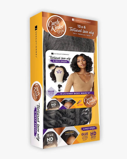 SENSATIONNEL KINKY EDGES 13x6 HD LACE WIG - KINKY BODY WAVE 14” - Fab Beauty Supplies