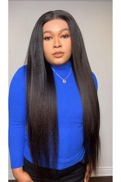 FAB KINKY STRAIGHT GLUELESS HD LACE WIG - Fab Beauty Supplies