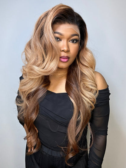 RAW LAYERED WAVY LACE FRONTAL WIG (CUSTOM COLOUR)