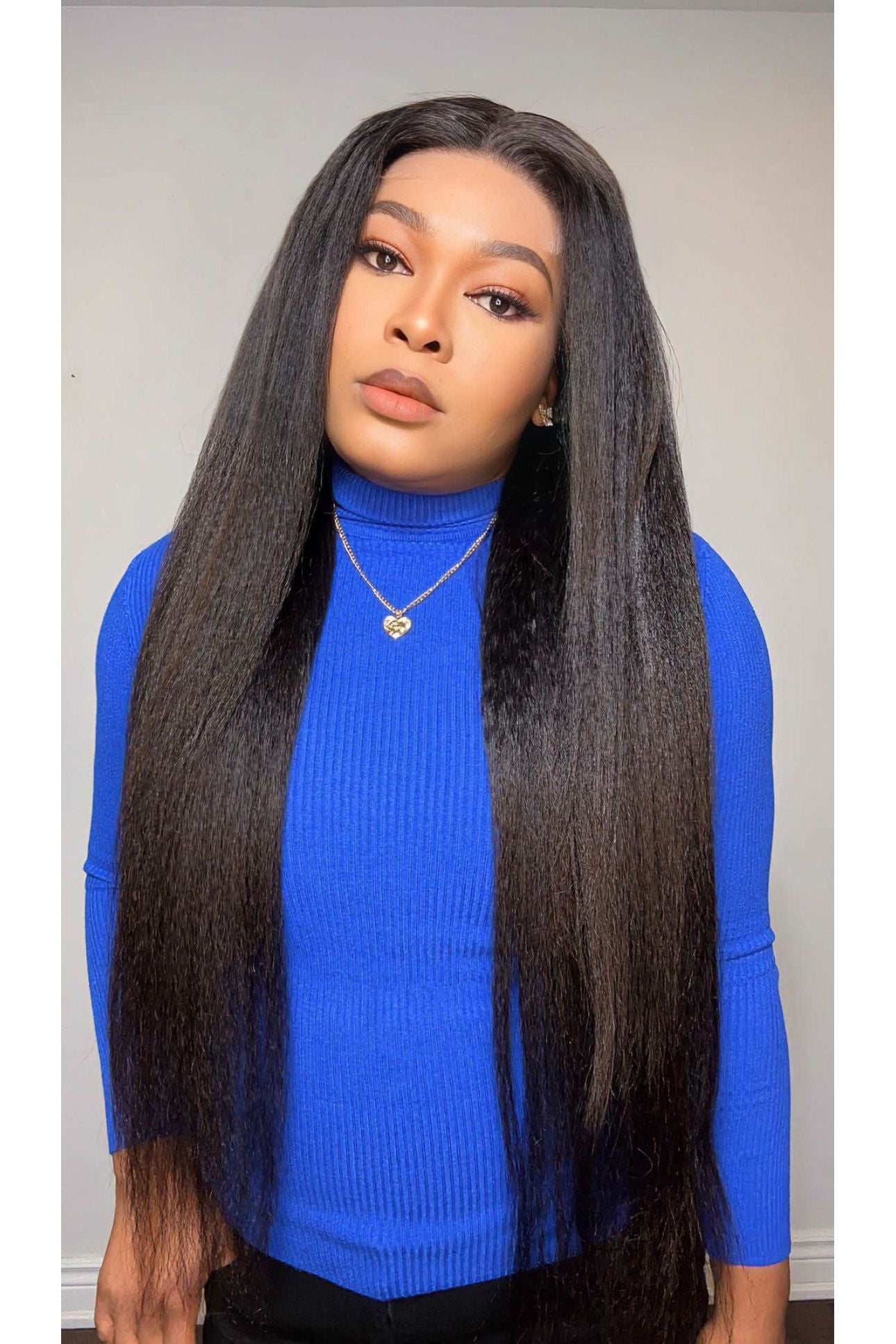 FAB KINKY STRAIGHT GLUELESS HD LACE WIG - Fab Beauty Supplies