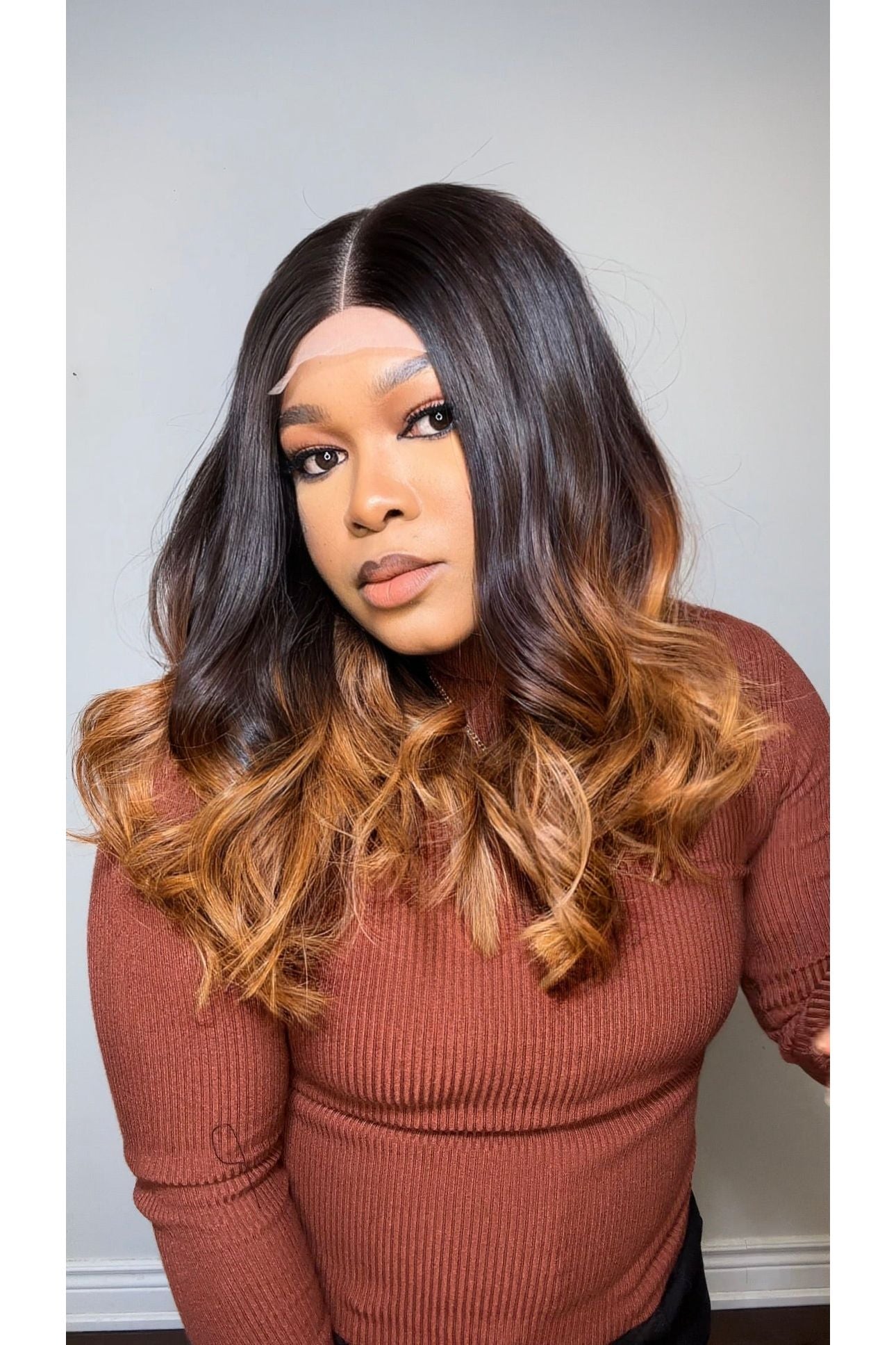 RAW SE LACE CLOSURE LONG BOB WIG (OMBRÉ)