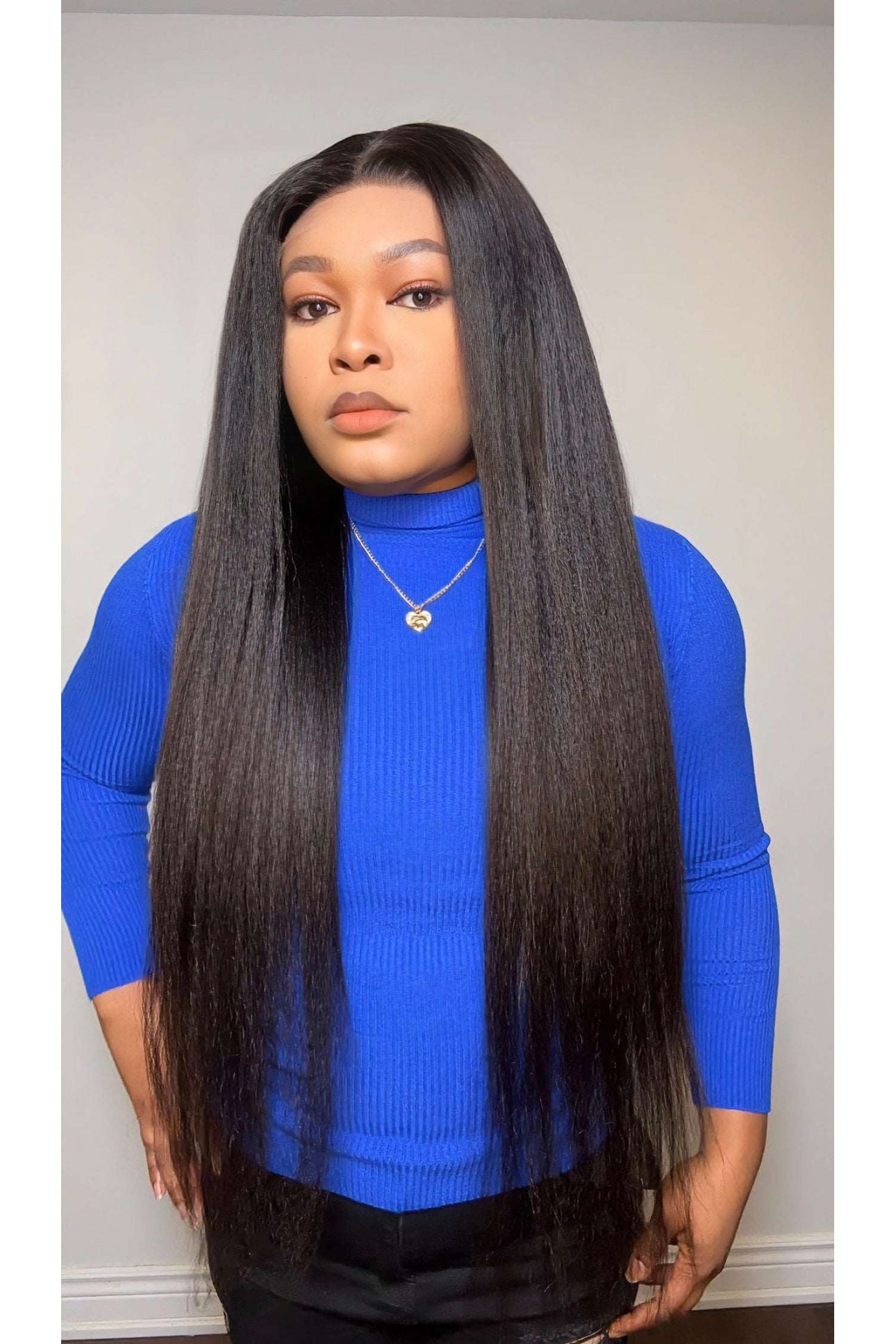 FAB KINKY STRAIGHT GLUELESS HD LACE WIG - Fab Beauty Supplies