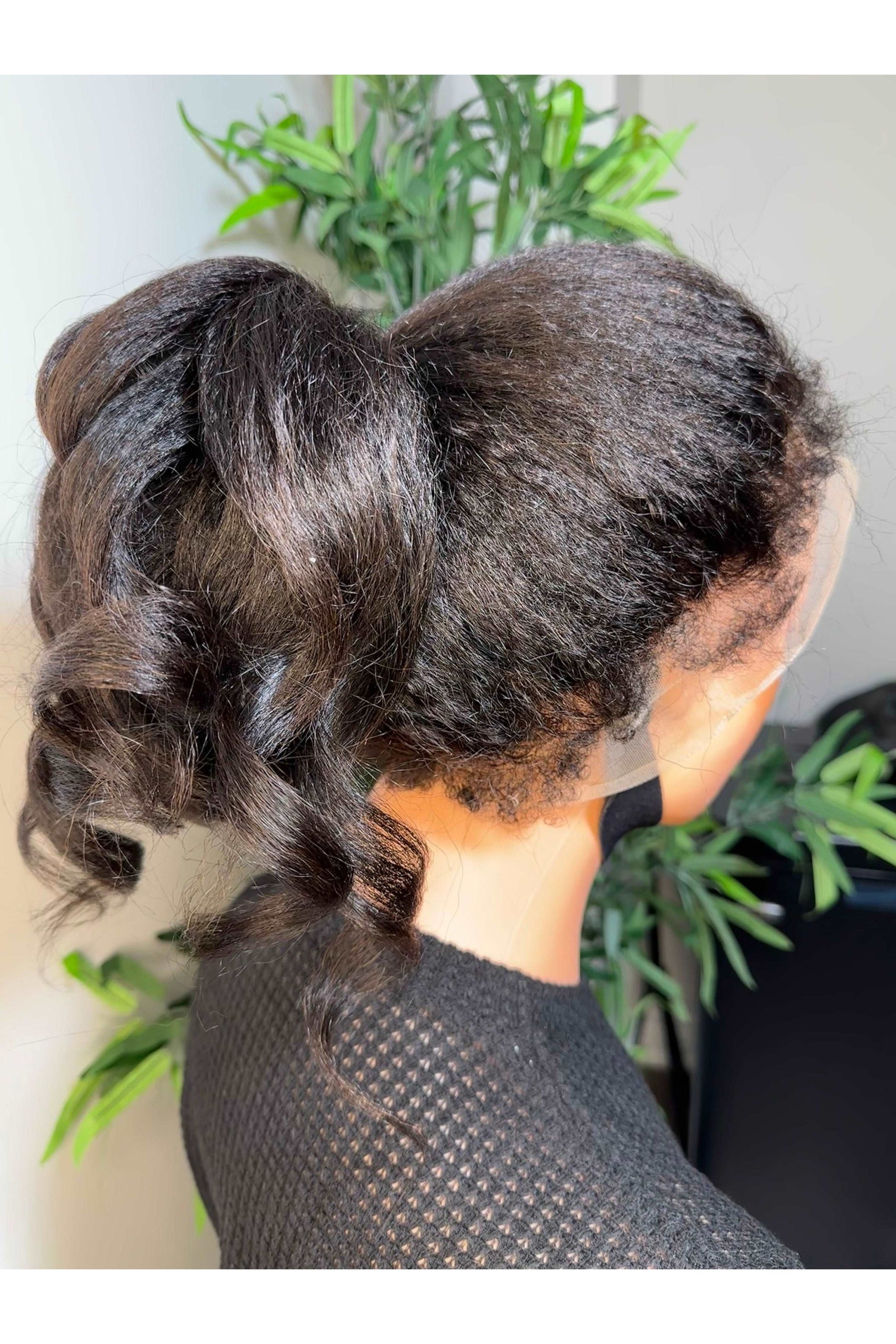 NATURAL 360 LACE FRONTAL KINKY EDGES VENTILATED WIG - Fab Beauty Supplies