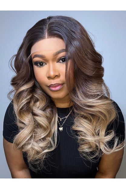 RAW INDONESIAN OMBRÉ PLATINUM WAVY LACE WIG - Fab Beauty Supplies