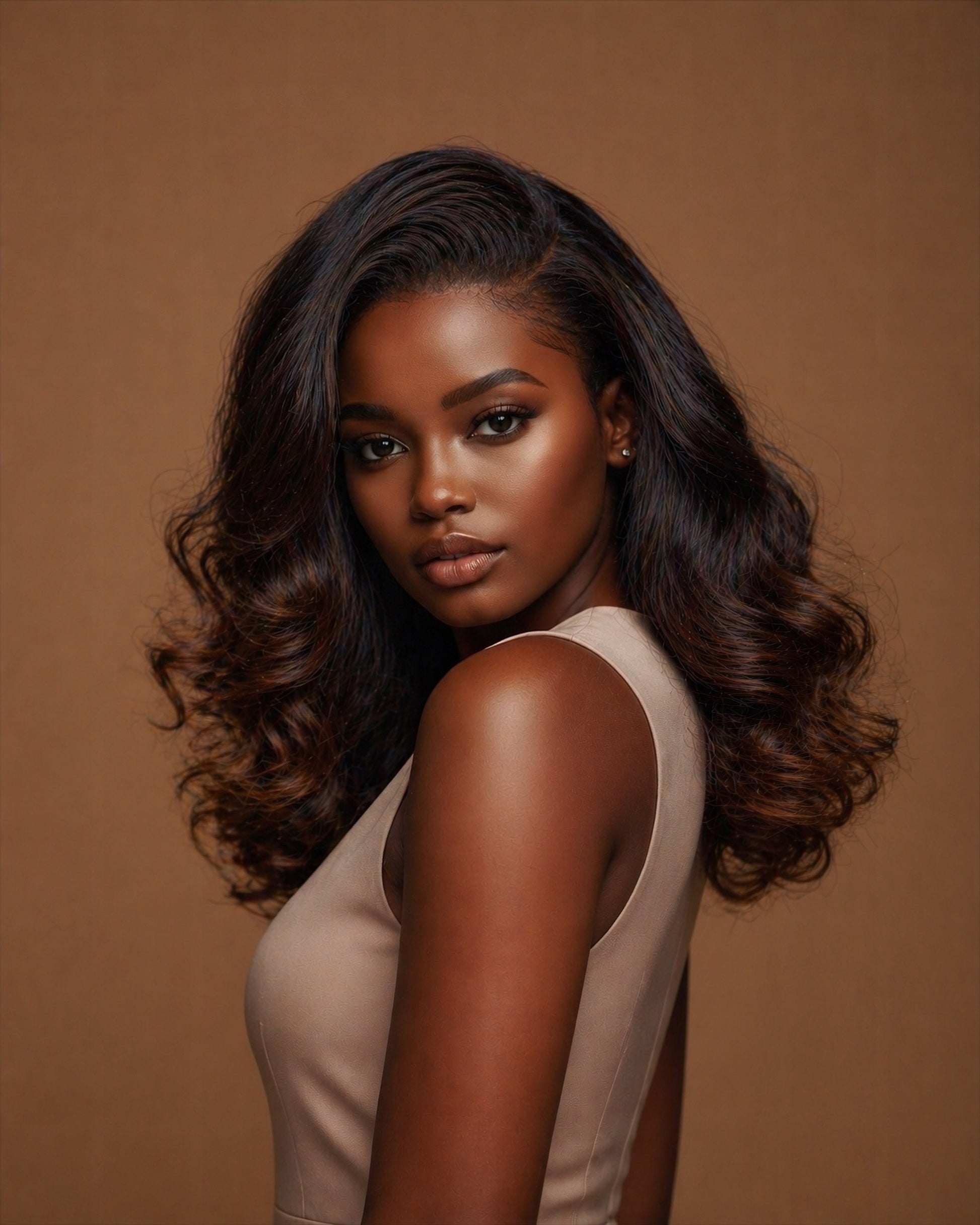 RAW LAYERED  BOUNCY WAVES LACE FRONTAL WIG - Fab Beauty Supplies