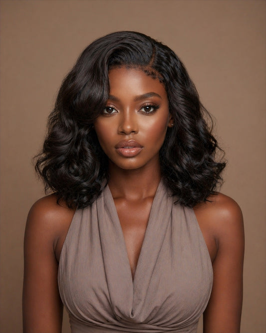 FAB KINKY STRAIGHT 4C EDGE GLUELESS HD LACE WIG - Fab Beauty Supplies