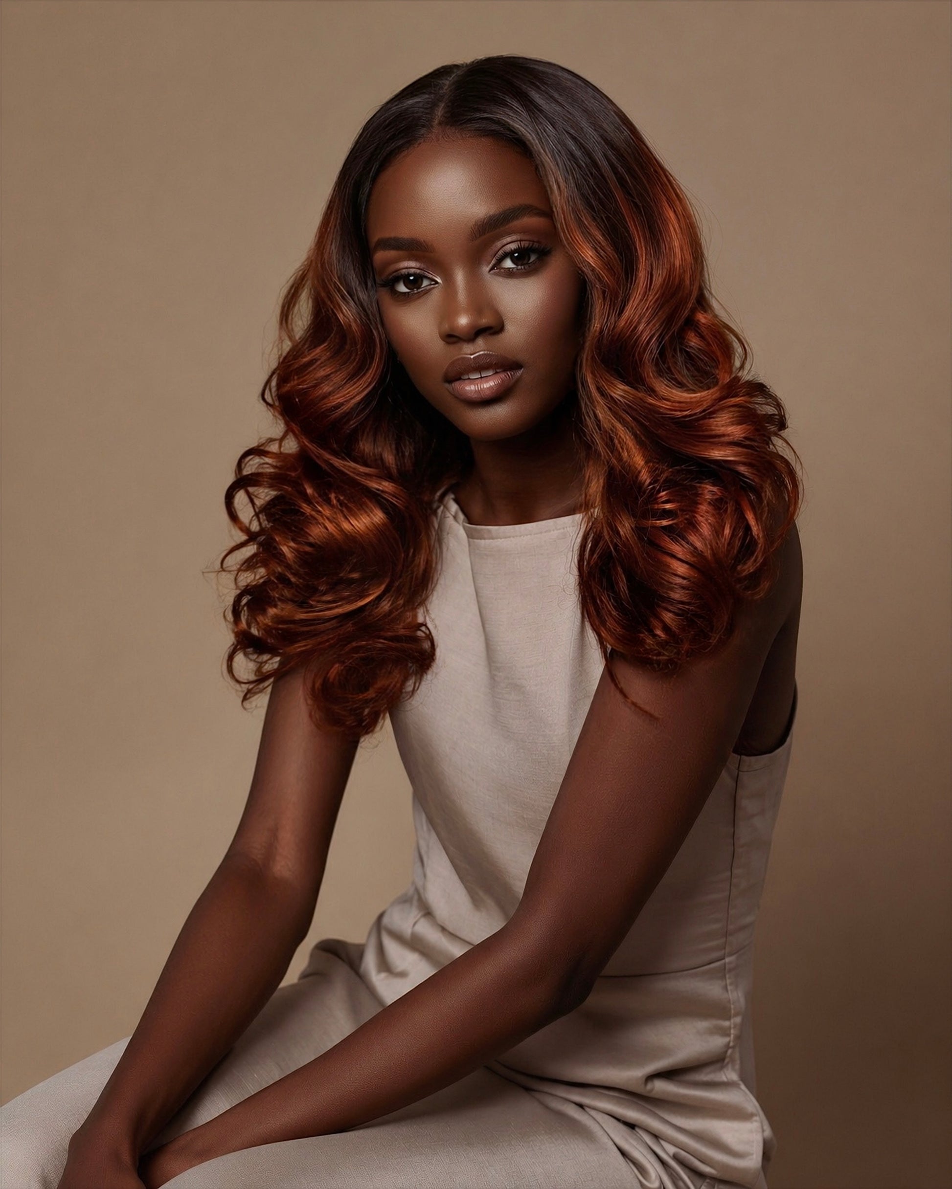 WAVY HD LACE LUXURY WIG (OMBRÉ AUBURN) - Fab Beauty Supplies