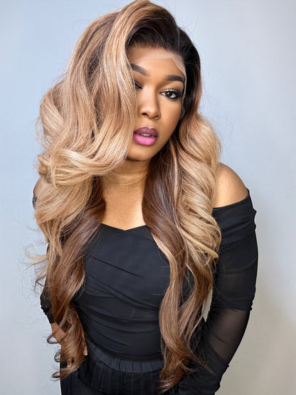 RAW LAYERED WAVY LACE FRONTAL WIG (CUSTOM COLOUR)