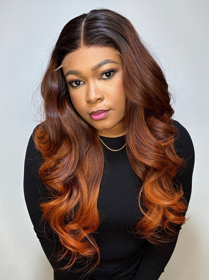 RAW SE WAVY OMBRÉ GINGER LACE WIG
