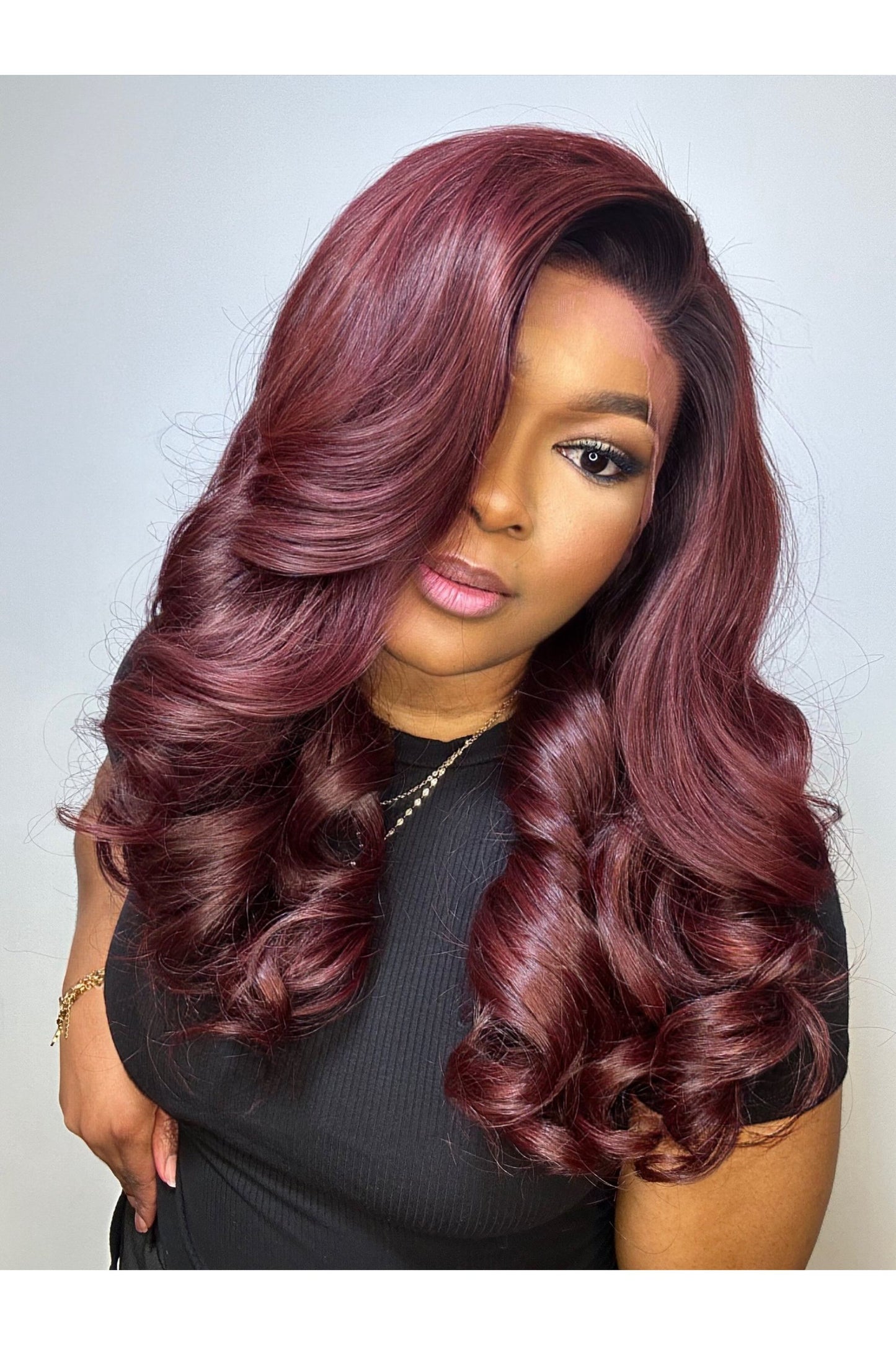 RAW RUBY BOUNCY WAVES LACE FRONTAL WIG