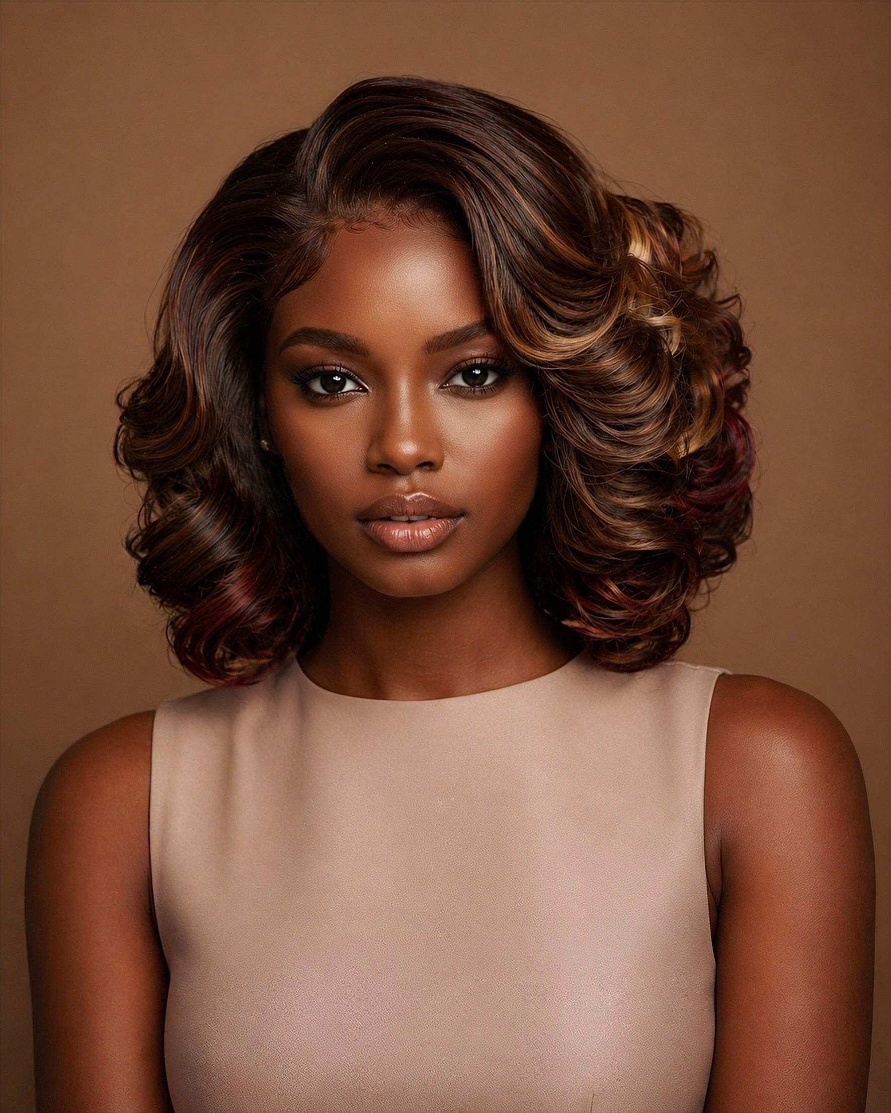 LAYERED CUSTOM COLOUR BOUNCY BOB WIG - Fab Beauty Supplies