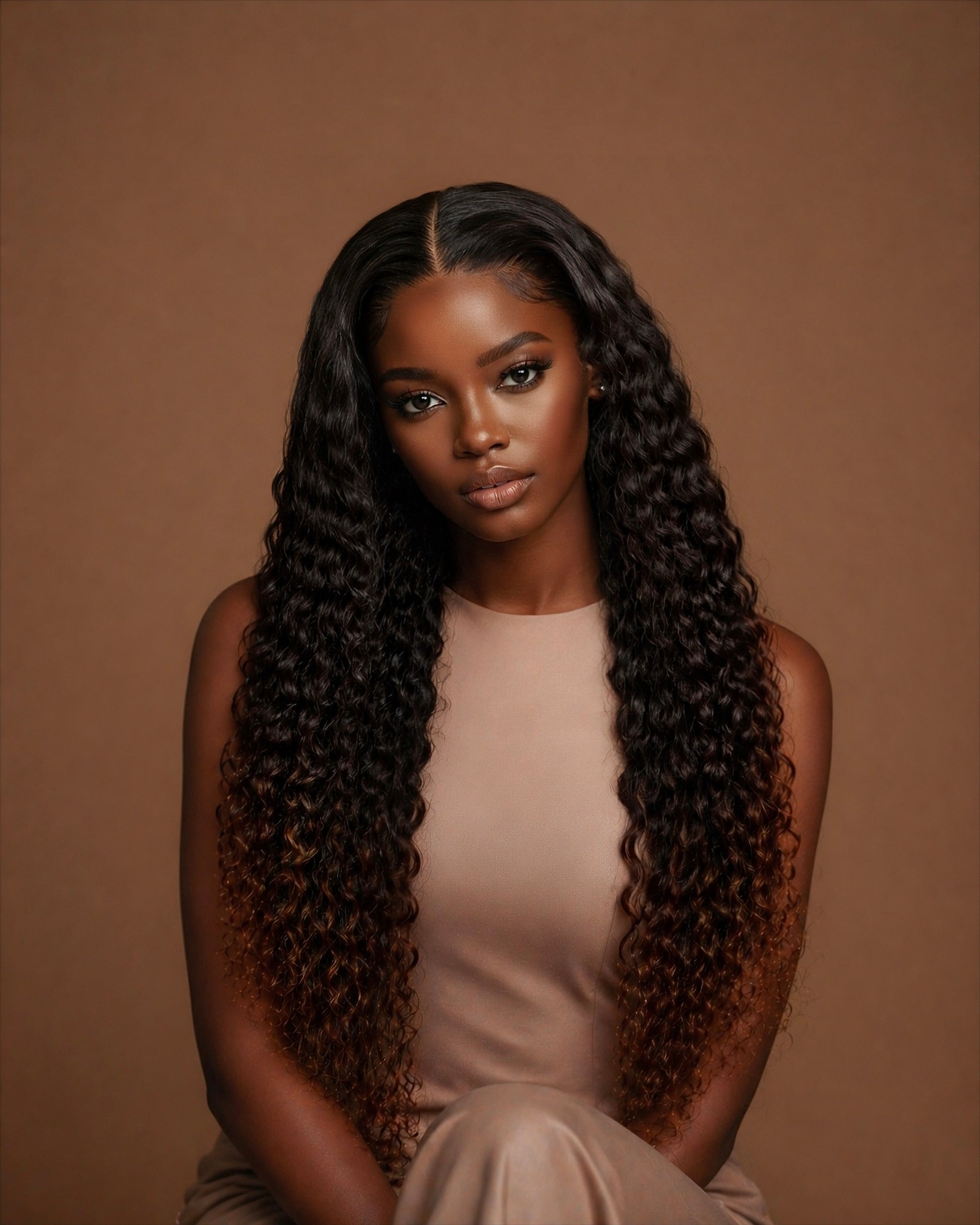 LUXE OMBRÉ BEACH CURLY HD LACE WIG - Fab Beauty Supplies