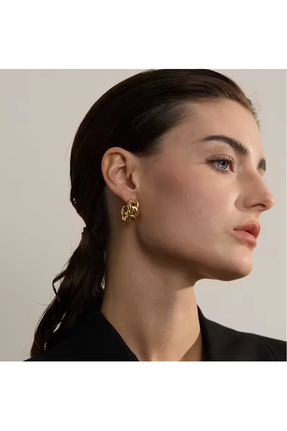 BRAIDA CHAIN HOOPS