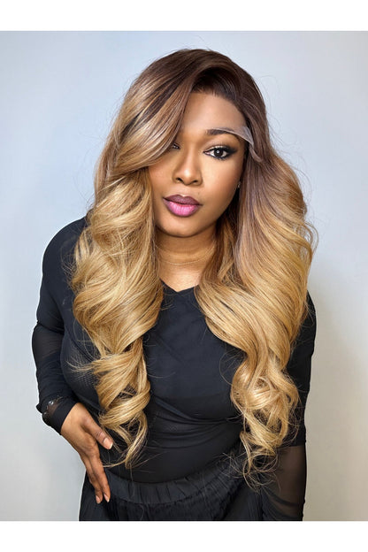 RAW SE CARAMEL BLONDE WAVY LACE WIG - Fab Beauty Supplies