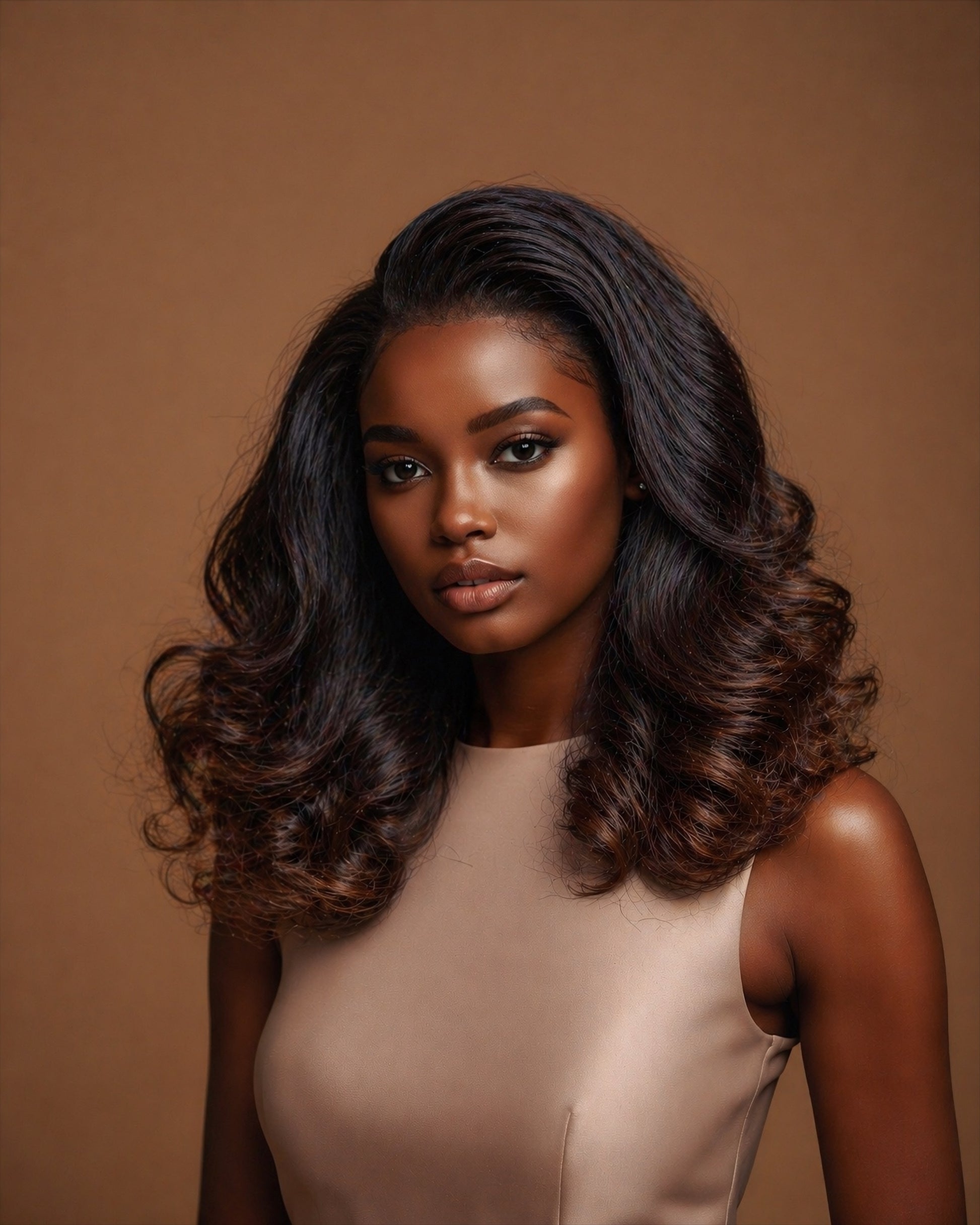 RAW LAYERED  BOUNCY WAVES LACE FRONTAL WIG - Fab Beauty Supplies