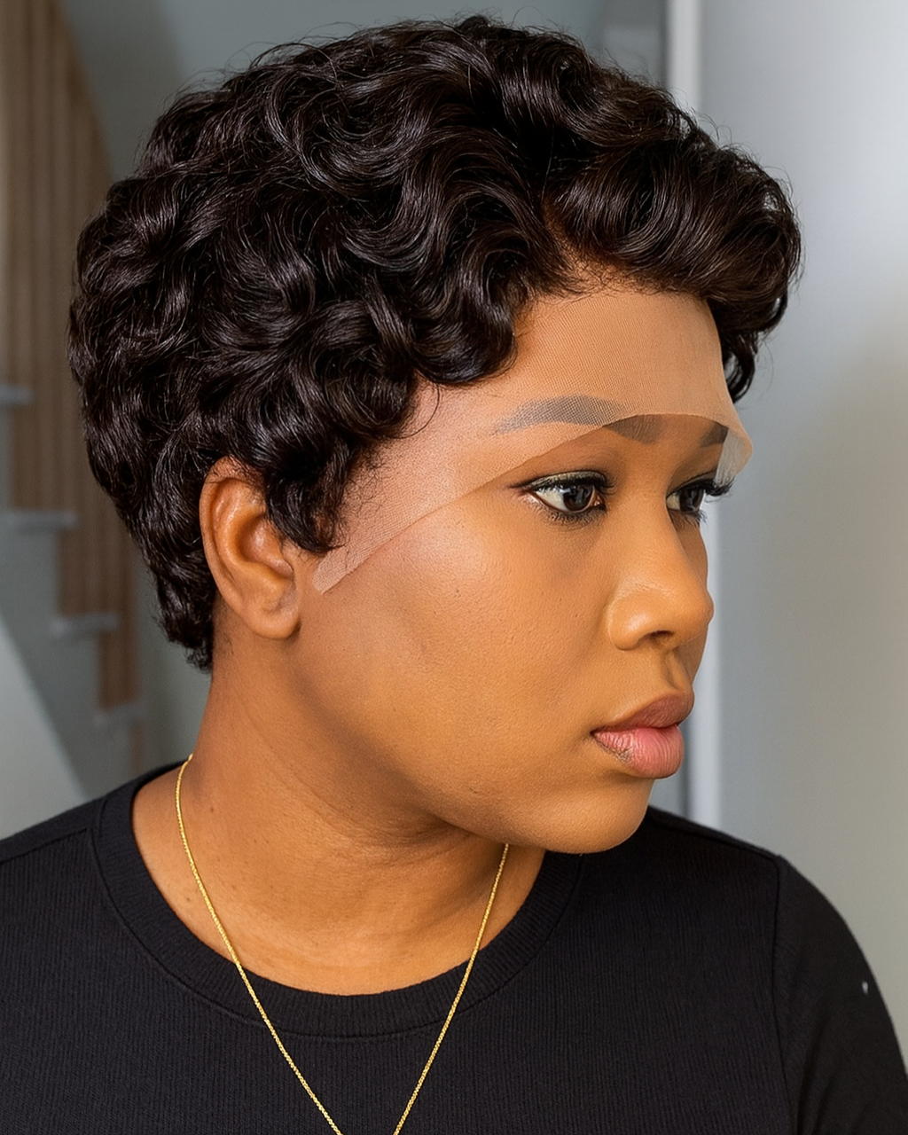 TEXTURED PIXIE CUT FRONTAL WIG