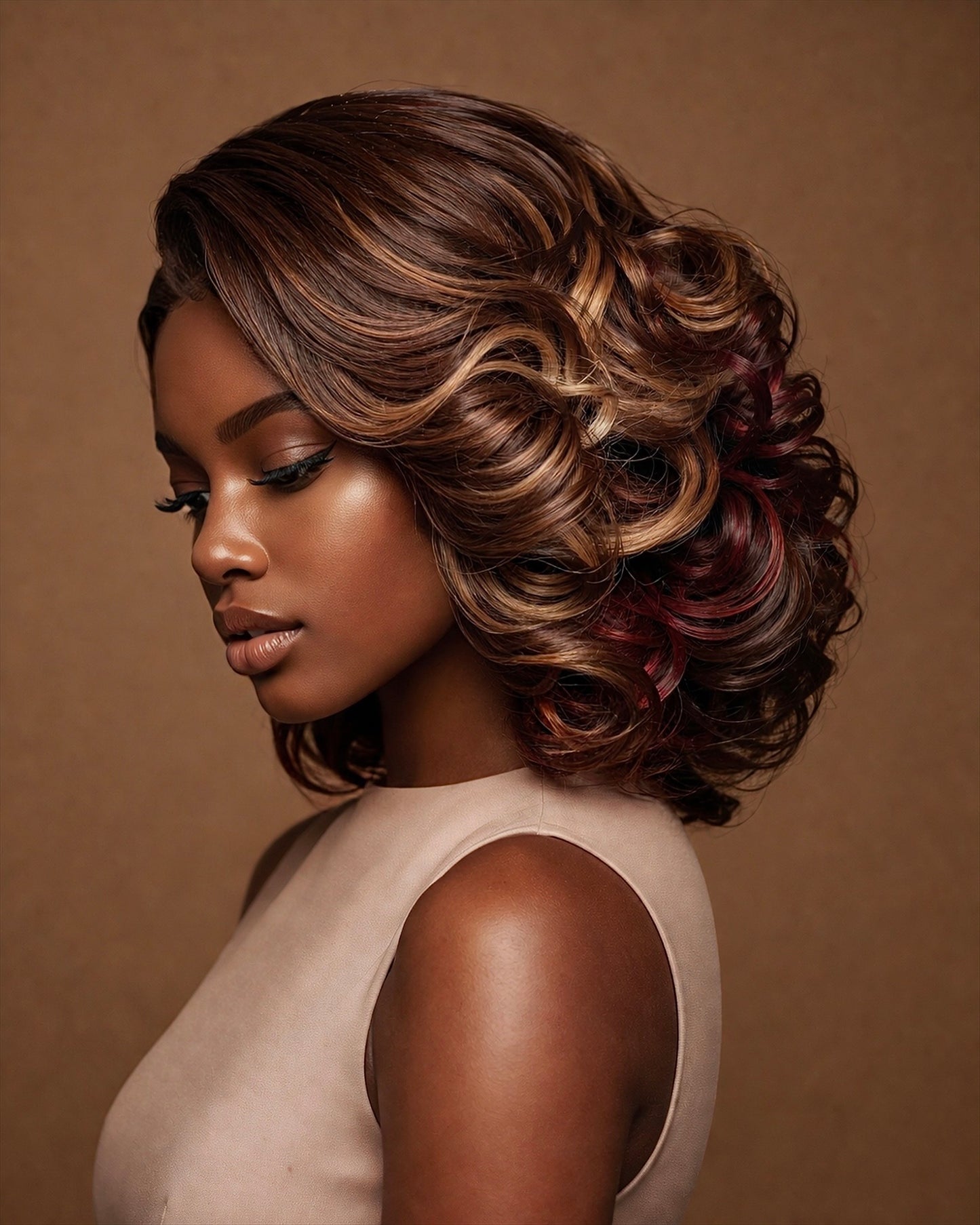 LAYERED CUSTOM COLOUR BOUNCY BOB WIG - Fab Beauty Supplies