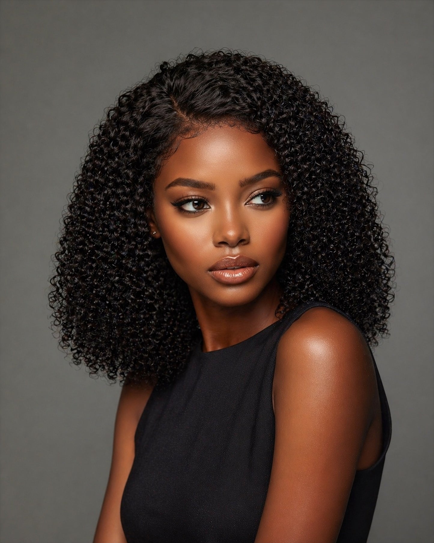 AFRO KINKY COILS 4C EDGE GLUELESS TRANSPARENT LACE FRONTAL WIG - Fab Beauty Supplies