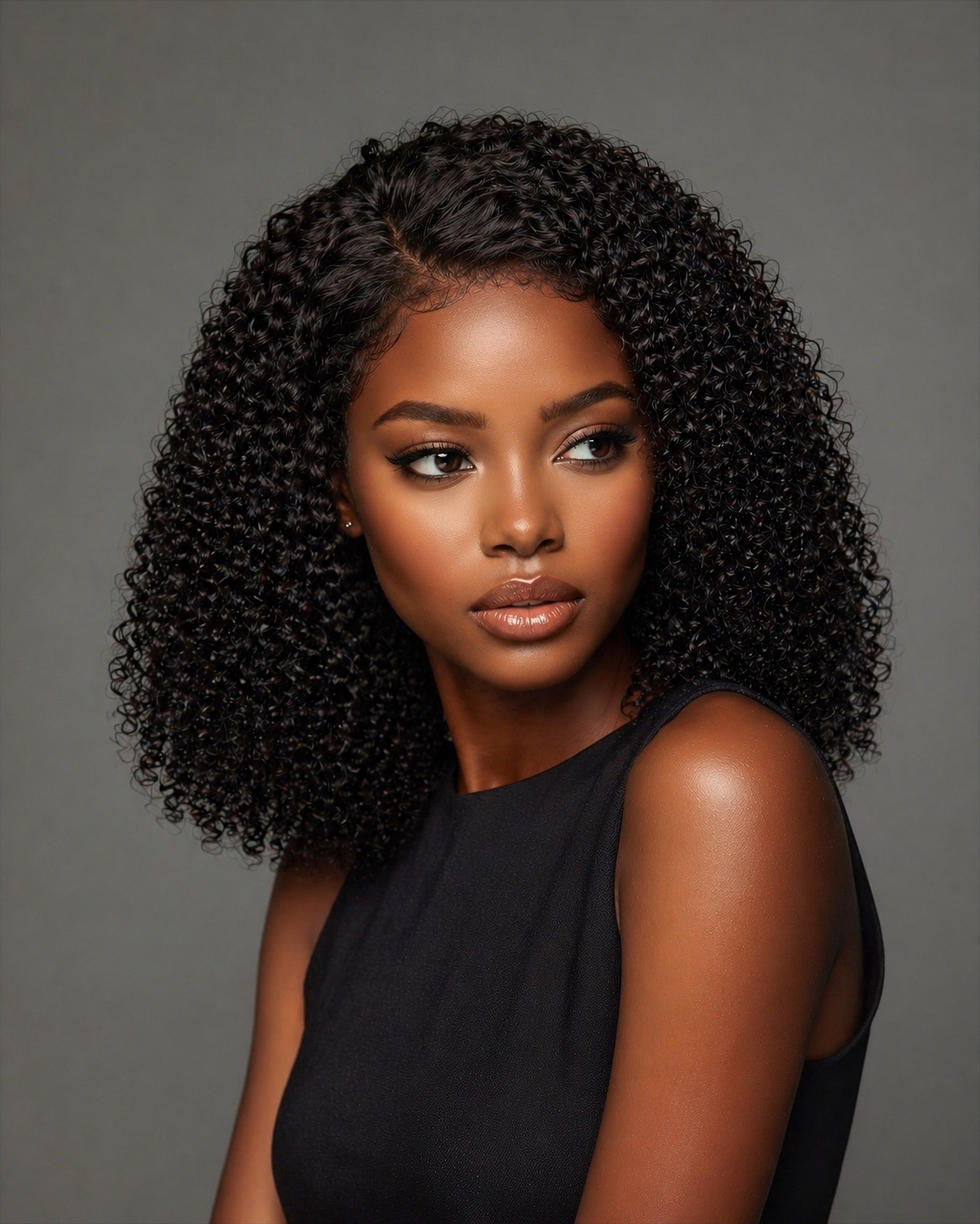 AFRO KINKY COILS 4C EDGE GLUELESS TRANSPARENT LACE FRONTAL WIG - Fab Beauty Supplies