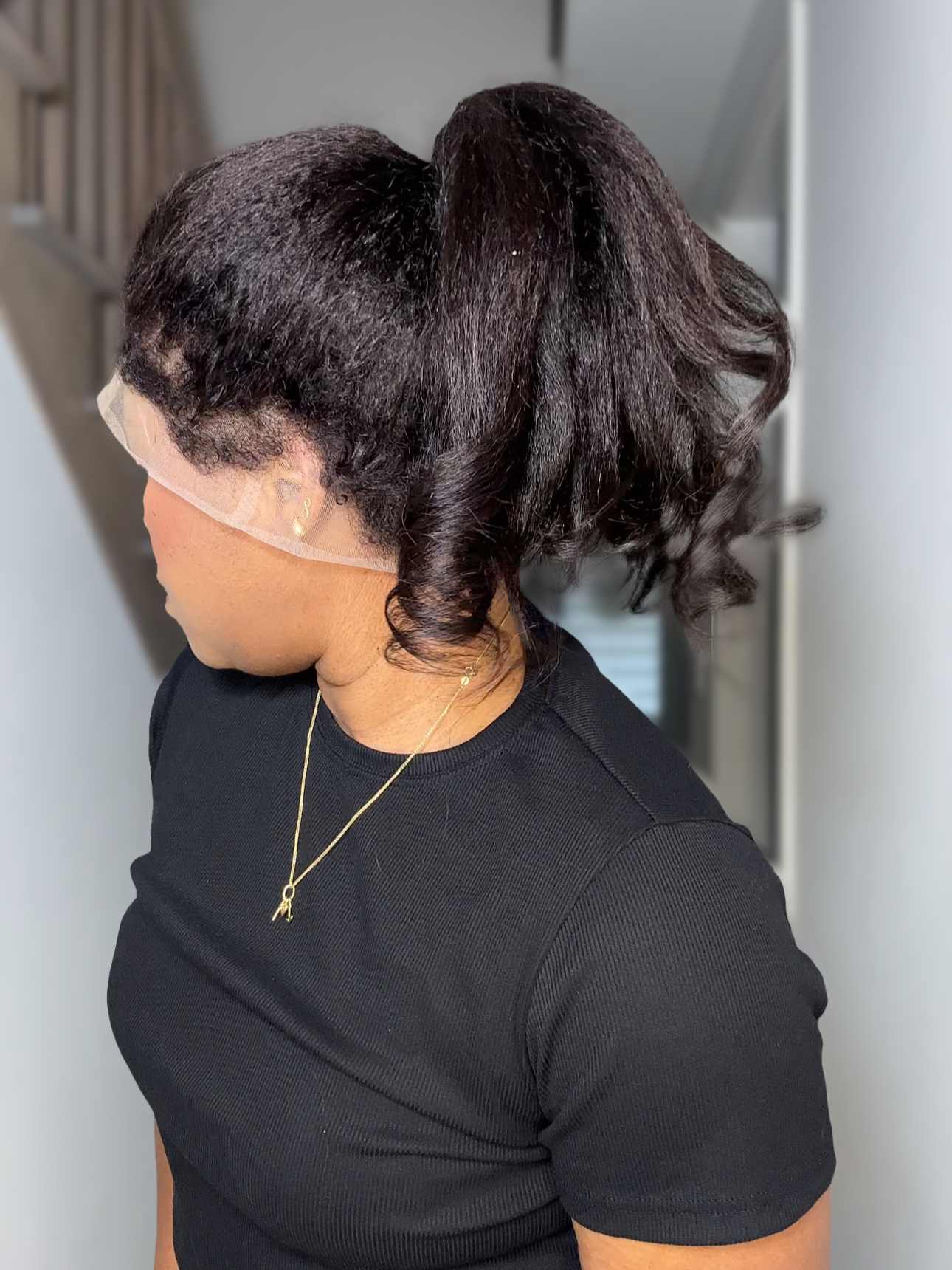 KINKY STRAIGHT NATURAL 360 LACE WIG