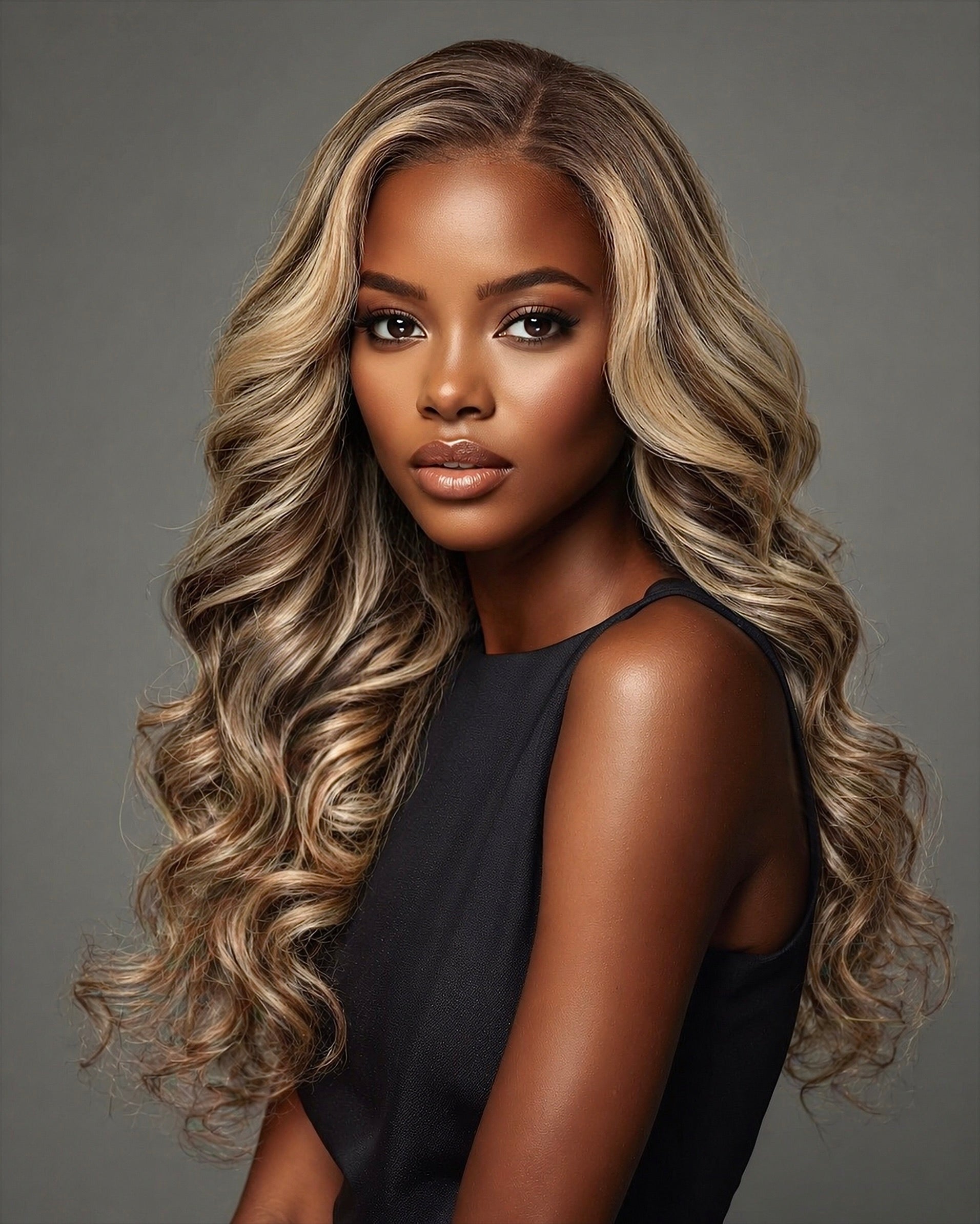 ASH BLONDE LUXURY LACE WIG (LIGHT HIGHLIGHTS) - Fab Beauty Supplies