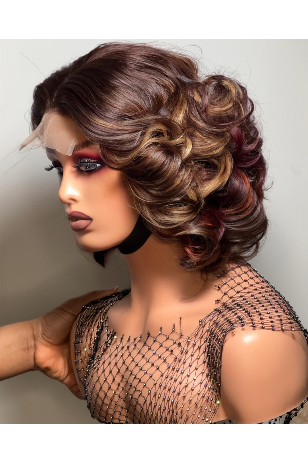 SDD LAYERED WAVY BOB WIG (CUSTOM COLOUR) - Fab Beauty Supplies