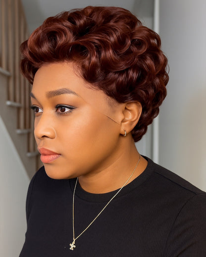 CHESTNUT PIXIE CUT FRONTAL WIG
