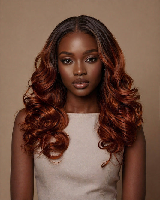 WAVY HD LACE LUXURY WIG (OMBRÉ AUBURN) - Fab Beauty Supplies