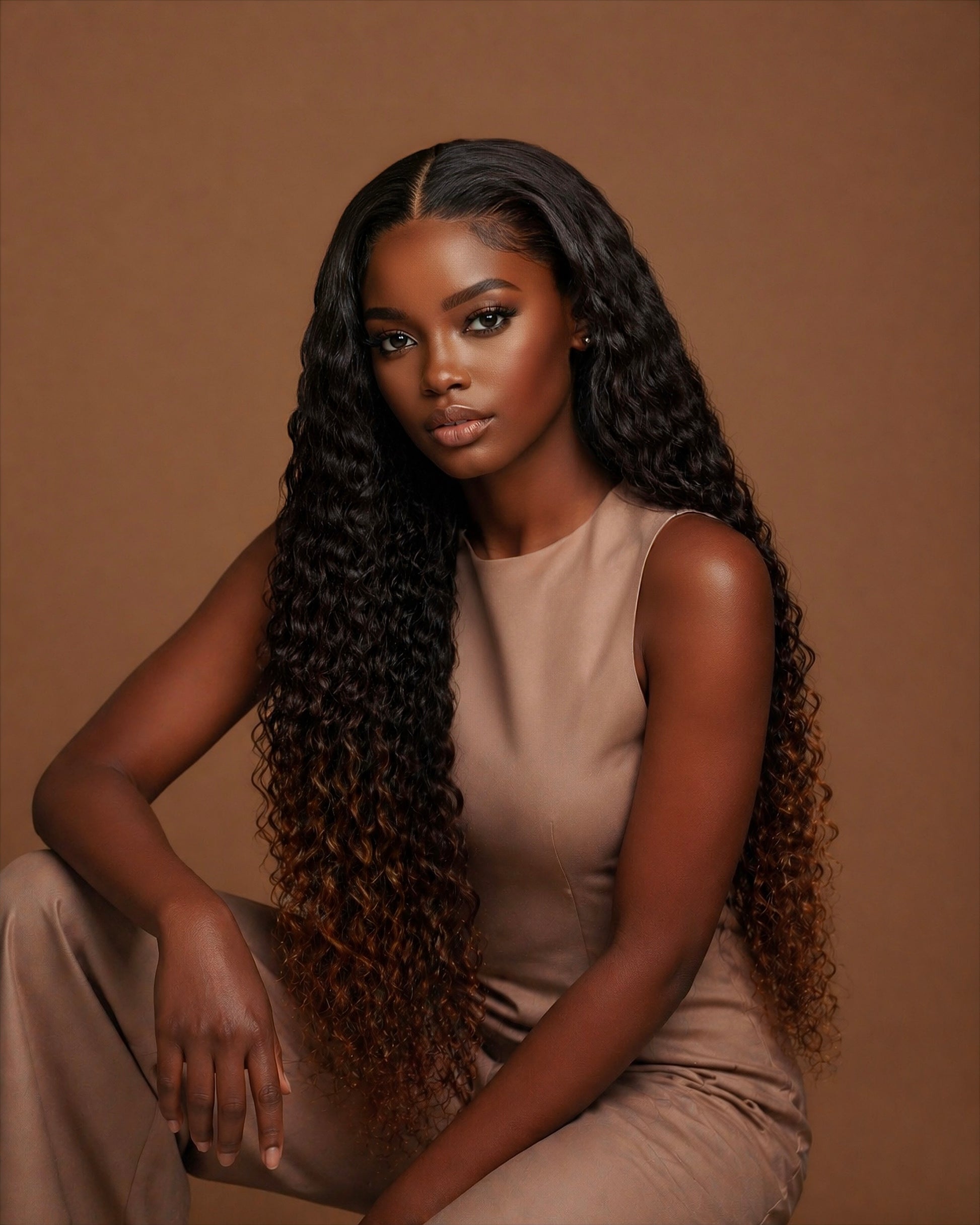 LUXE OMBRÉ BEACH CURLY HD LACE WIG - Fab Beauty Supplies