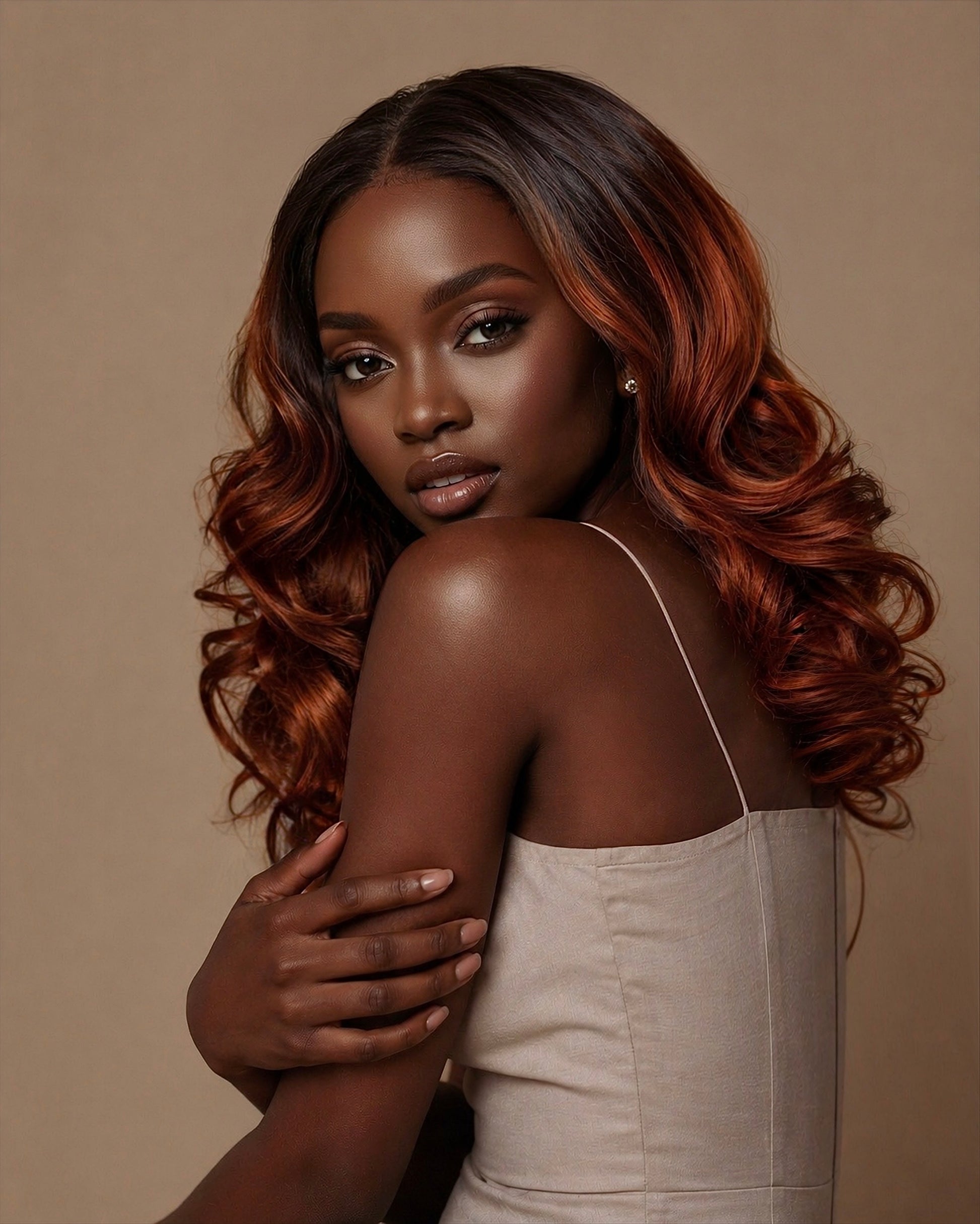 WAVY HD LACE LUXURY WIG (OMBRÉ AUBURN) - Fab Beauty Supplies