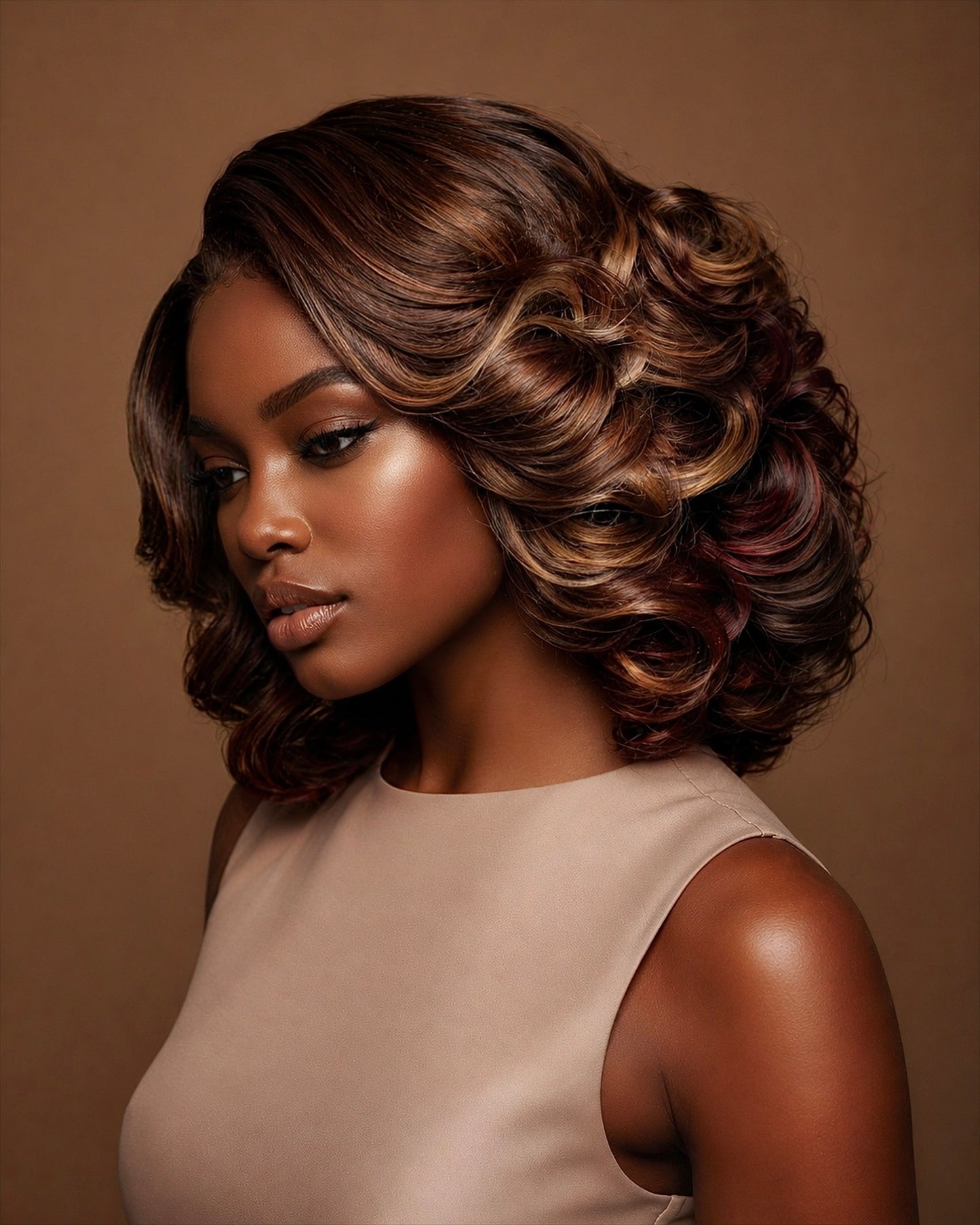 LAYERED CUSTOM COLOUR BOUNCY BOB WIG - Fab Beauty Supplies