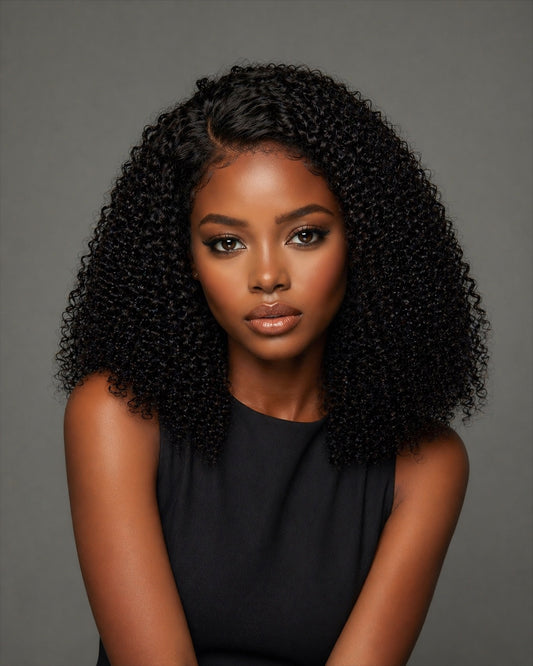 AFRO KINKY COILS 4C EDGE GLUELESS TRANSPARENT LACE FRONTAL WIG - Fab Beauty Supplies