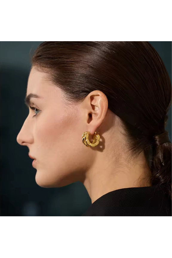 BRAIDA CHAIN HOOPS
