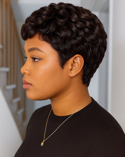 TAPERED PIXIE CUT FRONTAL WIG