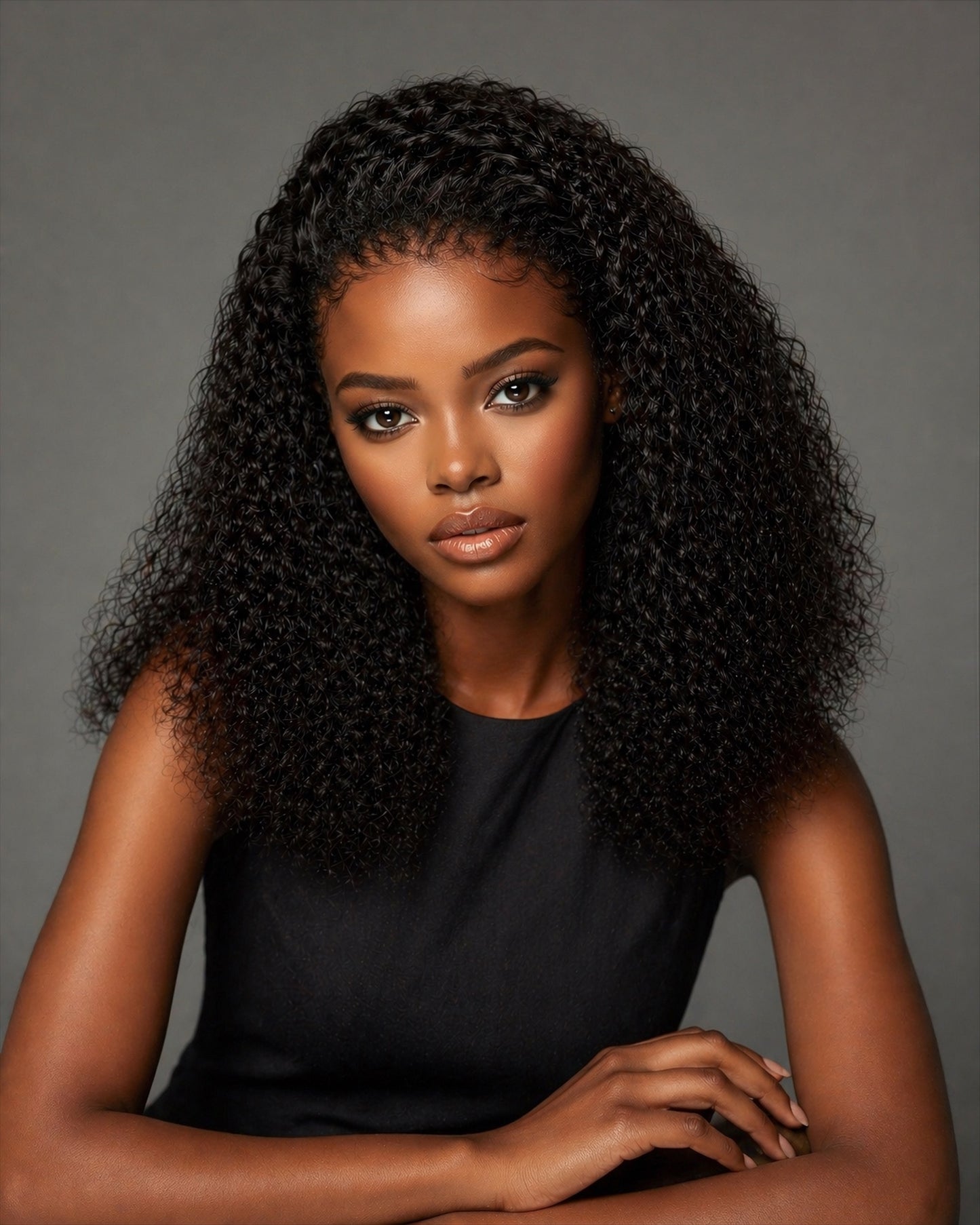 3B CURLY EDGES VENTILATED LACE  FRONTAL WIG - Fab Beauty Supplies