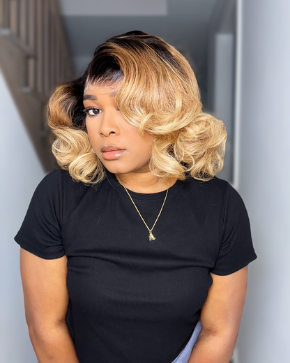 HONEY BLONDE LACE FRONTAL BOB WIG