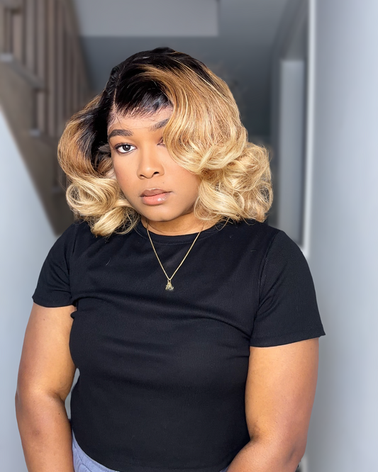 HONEY BLONDE LACE FRONTAL BOB WIG