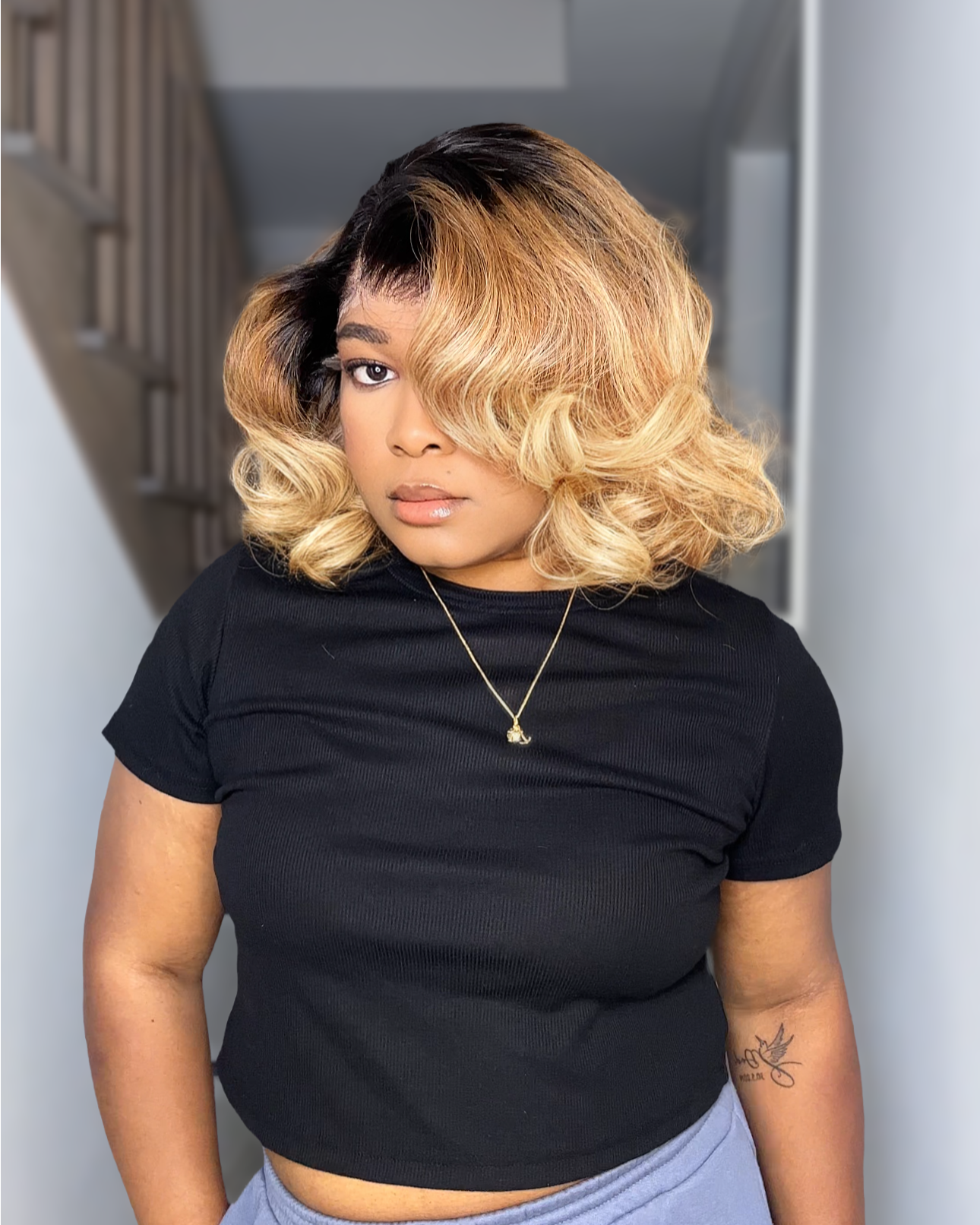 HONEY BLONDE LACE FRONTAL BOB WIG