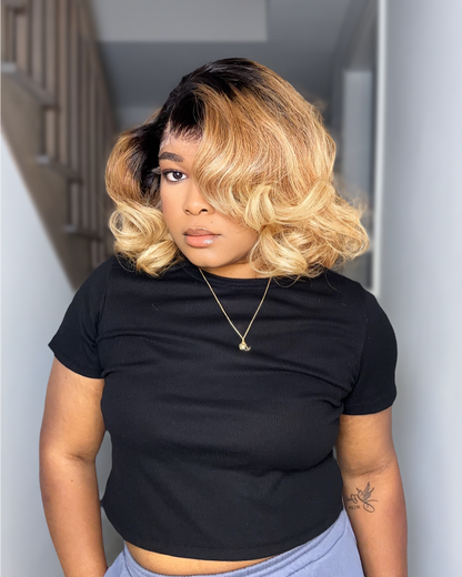 HONEY BLONDE LACE FRONTAL BOB WIG