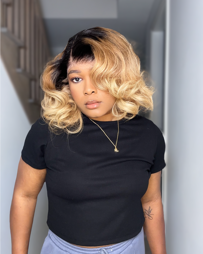 HONEY BLONDE LACE FRONTAL BOB WIG