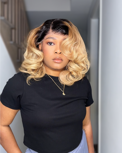 HONEY BLONDE LACE FRONTAL BOB WIG