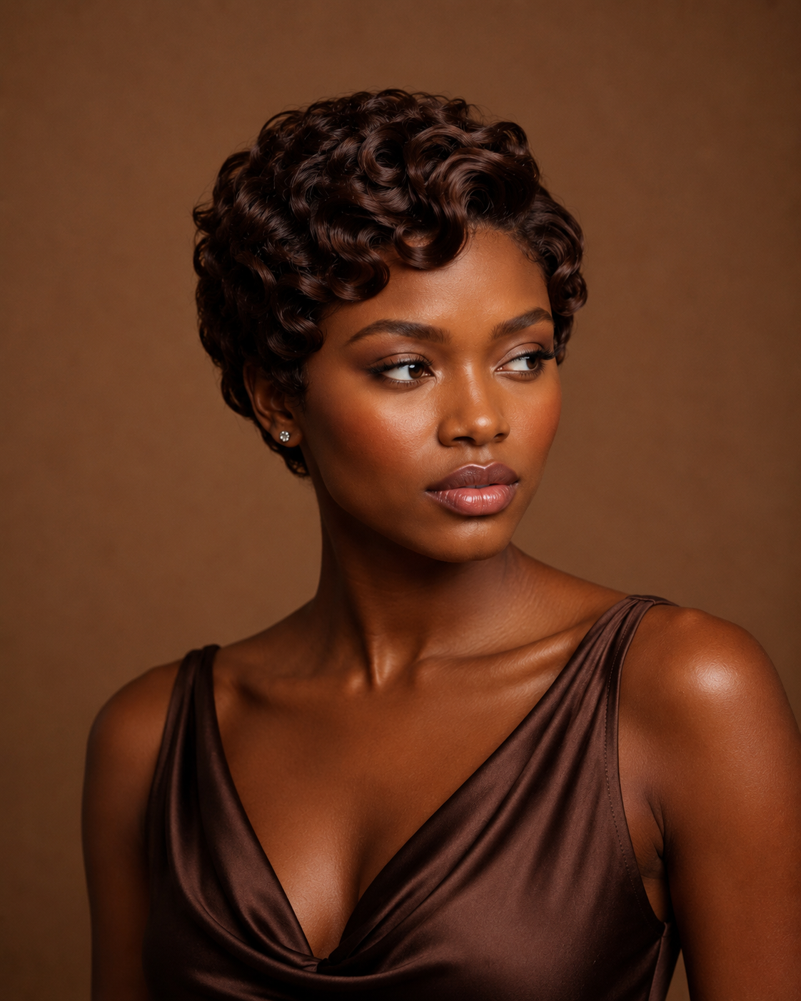 CHESTNUT PIXIE CUT FRONTAL WIG - Fab Beauty Supplies