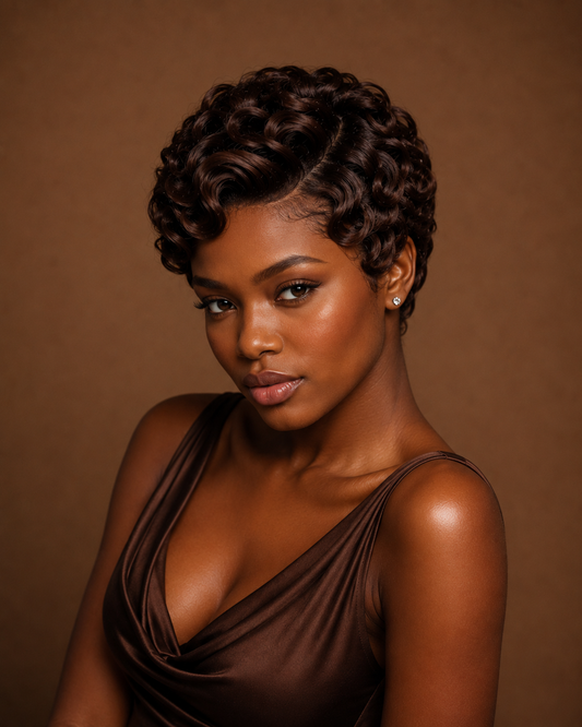CHESTNUT PIXIE CUT FRONTAL WIG - Fab Beauty Supplies