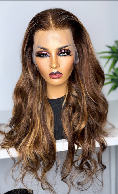 FAB DOUBLE DRAWN HIGHLIGHTS LUXURY LACE FRONTAL WIG