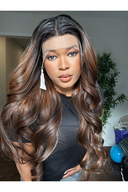 RAW WAVY LACE FRONTAL LUXURY WIG (CUSTOM COLOUR)