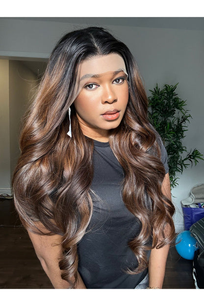 RAW WAVY LACE FRONTAL LUXURY WIG (CUSTOM COLOUR)